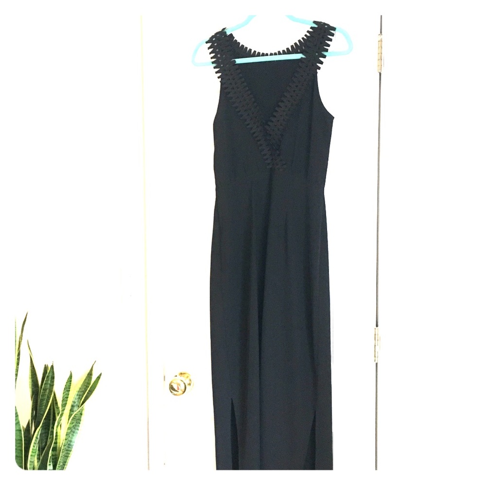 NWT long black slinky dress